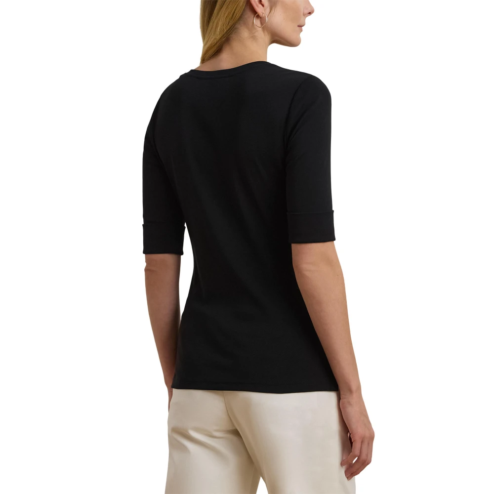 Γυναικεία Μπλούζα Stretch Cotton Elbow-Sleeve V-Neck TeePolo Ralph Lauren