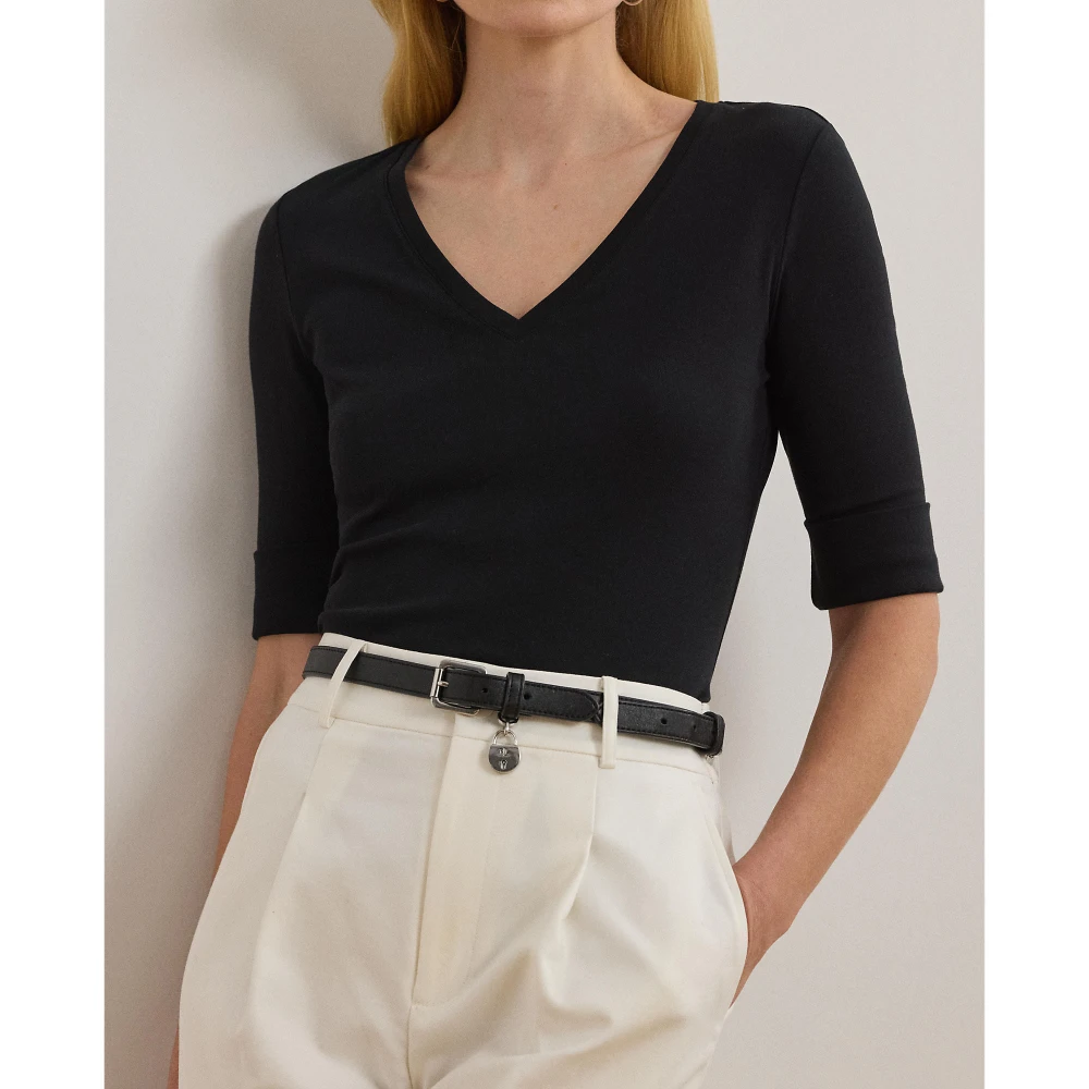 Γυναικεία Μπλούζα Stretch Cotton Elbow-Sleeve V-Neck TeePolo Ralph Lauren