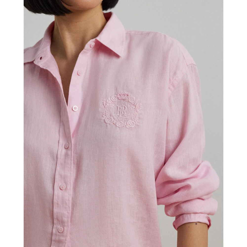 Γυναικείο Πουκάμισο Oversize Floral-Logo Linen Shirt Polo Ralph Lauren