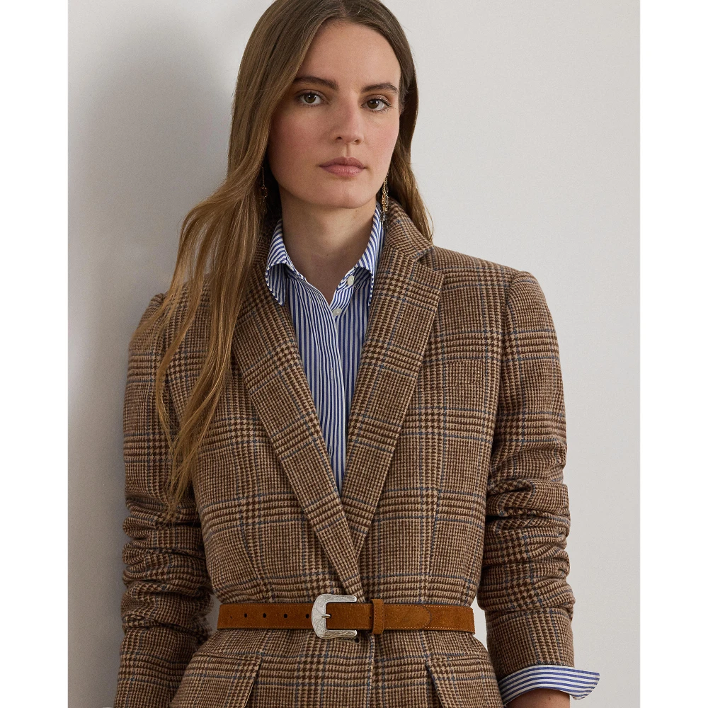 Γυναικείο Σακάκι Glen Plaid Wool-Blend Twill Lauren Ralph Lauren