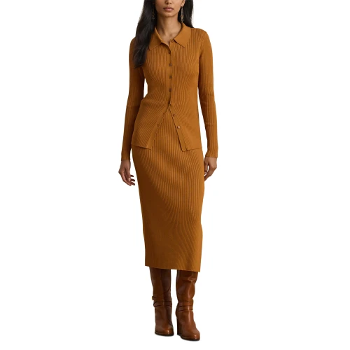 Γυναικεία Ζακέτα Rib-Knit Long-Sleeve Polo Lauren Ralph Lauren