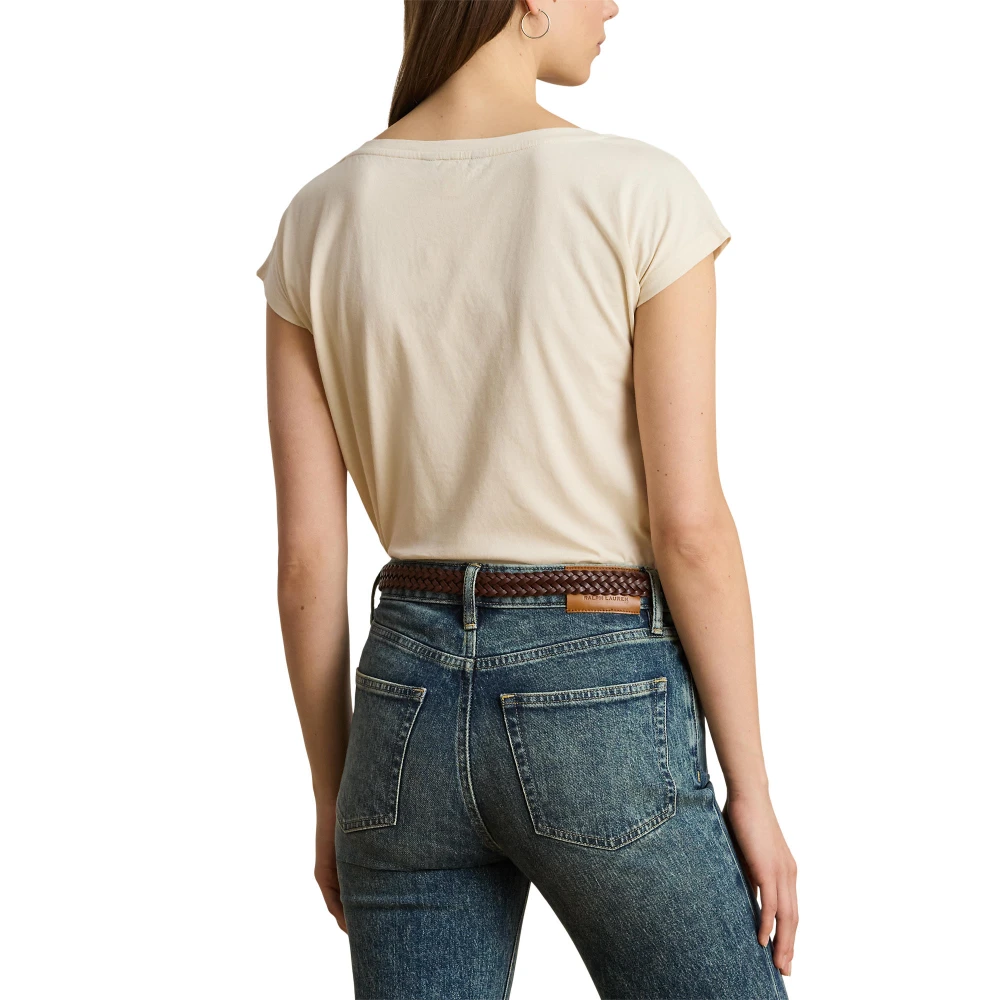 Jerseyϊ T-shirt με Κεντημένο Λογότυπο από Βαμβάκι Lauren Ralph Lauren