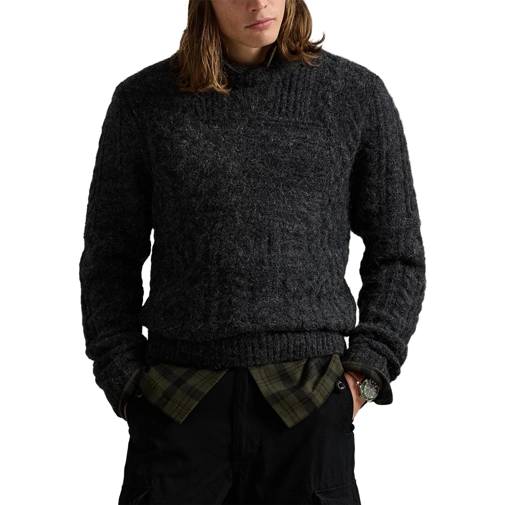 Πουλόβερ με ρόμβους (Aran-knit) και γιακά ρολό με σημαία Polo Ralph Lauren