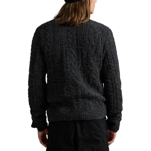 Πουλόβερ με ρόμβους (Aran-knit) και γιακά ρολό με σημαία Polo Ralph Lauren