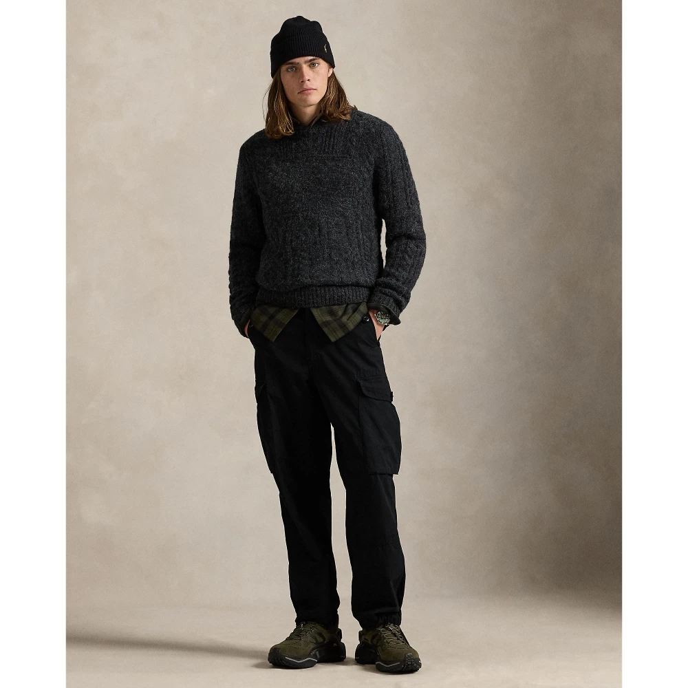Πουλόβερ με ρόμβους (Aran-knit) και γιακά ρολό με σημαία Polo Ralph Lauren