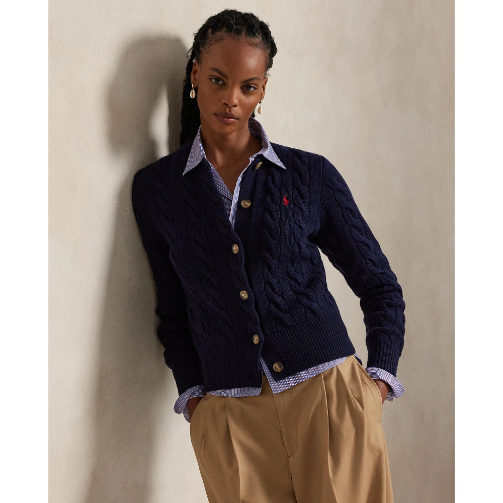 Γυναικεία Πλεκτή Ζακέτα με Σχέδιο Cable Knit Polo Ralph Lauren