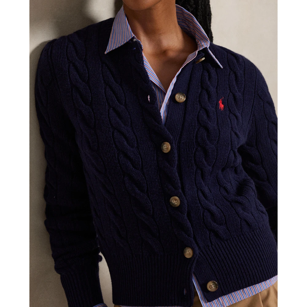 Γυναικεία Πλεκτή Ζακέτα με Σχέδιο Cable Knit Polo Ralph Lauren