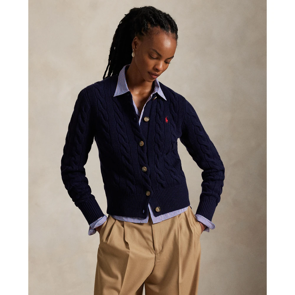 Γυναικεία Πλεκτή Ζακέτα με Σχέδιο Cable Knit Polo Ralph Lauren