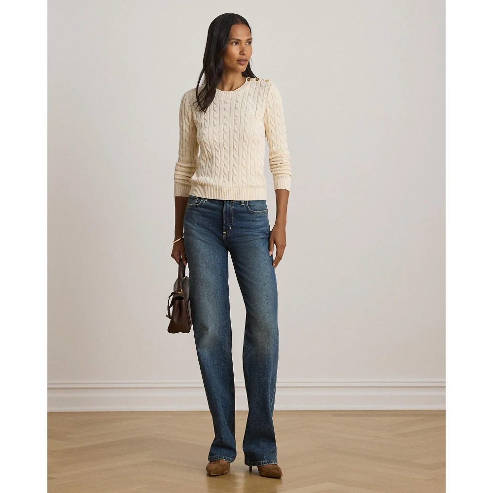 Γυναικείο Πλεκτό Πουλόβερ Lauren Ralph Lauren με Σχέδιο Cable Knit