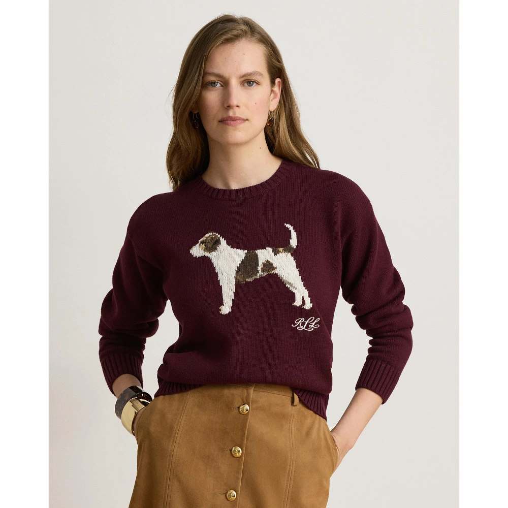 Γυναικείο Πλεκτό Πουλόβερ Lauren Ralph Lauren με Σχέδιο Σκυλάκι