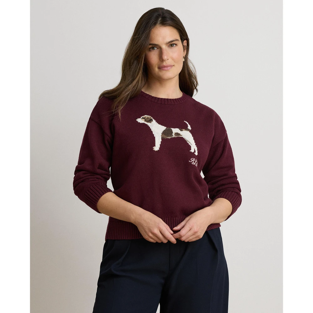 Γυναικείο Πλεκτό Πουλόβερ Lauren Ralph Lauren με Σχέδιο Σκυλάκι