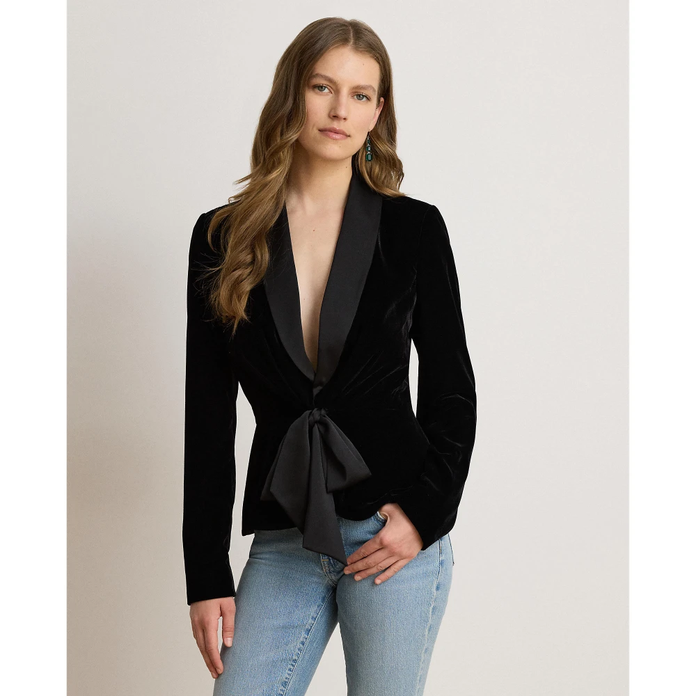 Γυναικείο Σακάκι Lauren Ralph Lauren με Σατέν Γιακά και Φιόγκο