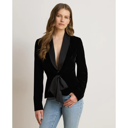 Γυναικείο Σακάκι Lauren Ralph Lauren με Σατέν Γιακά και Φιόγκο