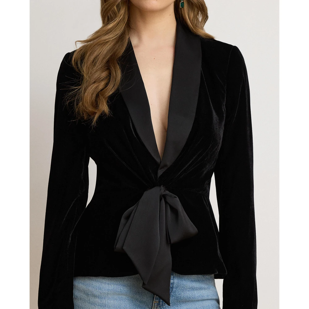 Γυναικείο Σακάκι Lauren Ralph Lauren με Σατέν Γιακά και Φιόγκο