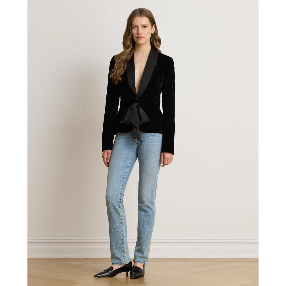 Γυναικείο Σακάκι Lauren Ralph Lauren με Σατέν Γιακά και Φιόγκο