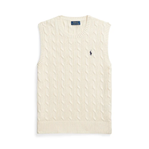 Ανδρικό Αμάνικο Πλεκτό Γιλέκο Polo Ralph Lauren με Σχέδιο Cable Knit