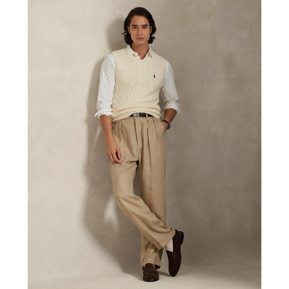 Ανδρικό Αμάνικο Πλεκτό Γιλέκο Polo Ralph Lauren με Σχέδιο Cable Knit
