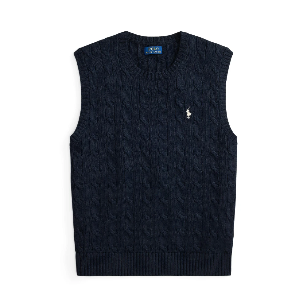 Ανδρικό Αμάνικο Πλεκτό Γιλέκο Polo Ralph Lauren με Σχέδιο Cable Knit