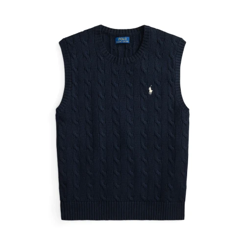 Men's Sleeveless Cable Knit Sweater Vest Polo Ralph Lauren