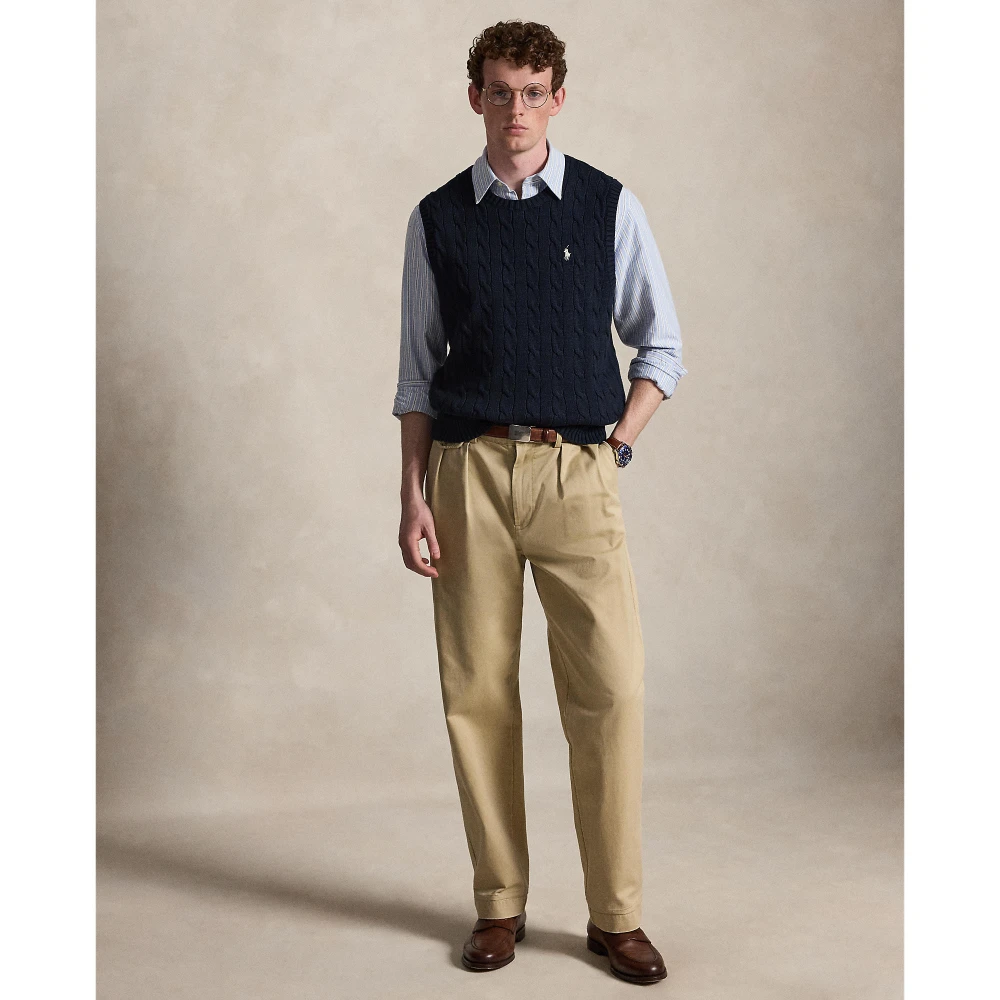 Ανδρικό Αμάνικο Πλεκτό Γιλέκο Polo Ralph Lauren με Σχέδιο Cable Knit