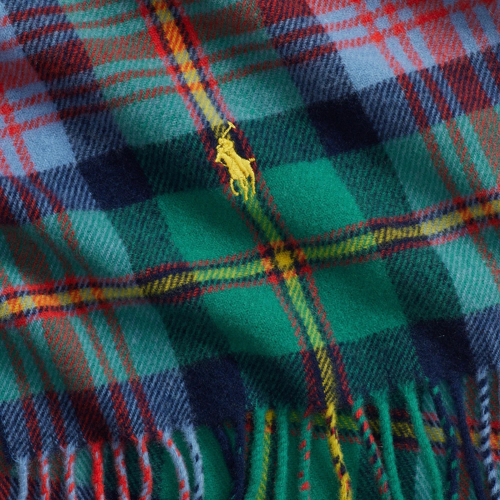 Ανδρικό Κασκόλ Polo Ralph Lauren με Καρό Σχέδιο και Κρόσσια
