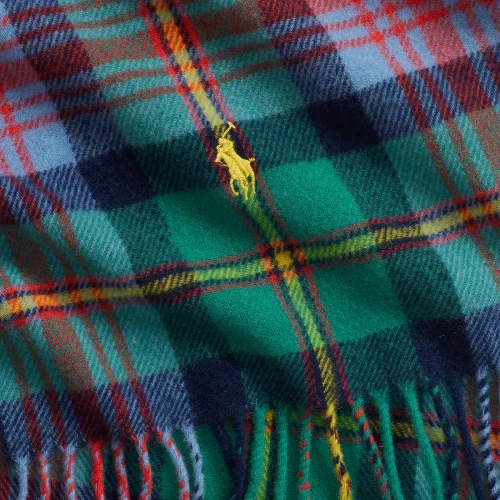 Ανδρικό Κασκόλ Polo Ralph Lauren με Καρό Σχέδιο και Κρόσσια