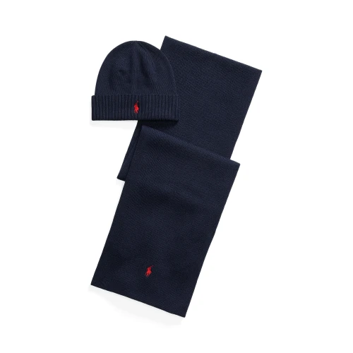 Ανδρικό Σετ Σκούφος και Κασκόλ Polo Ralph Lauren