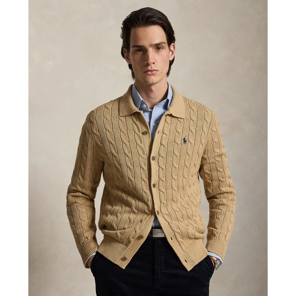 Ανδρική Πλεκτή Ζακέτα με Σχέδιο Cable Knit Polo Ralph Lauren