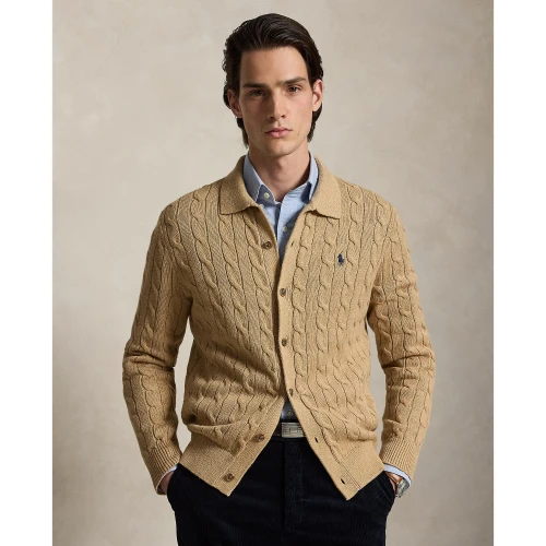 Ανδρική Πλεκτή Ζακέτα με Σχέδιο Cable Knit Polo Ralph Lauren