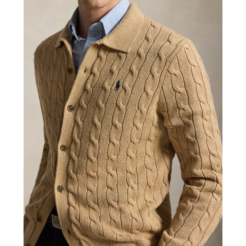 Ανδρική Πλεκτή Ζακέτα με Σχέδιο Cable Knit Polo Ralph Lauren