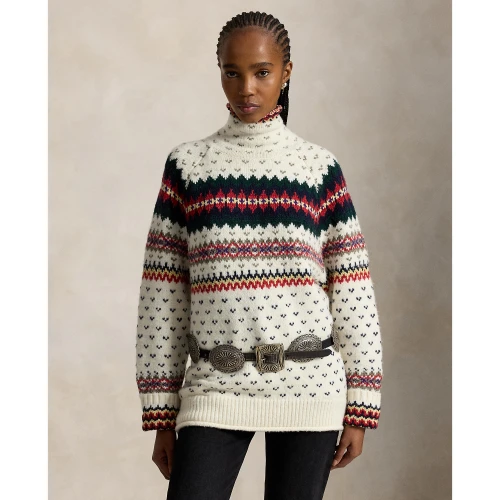 Γυναικείο Πουλόβερ Polo Ralph Lauren με Ζιβάγκο και Σκανδιναβικό Σχέδιο