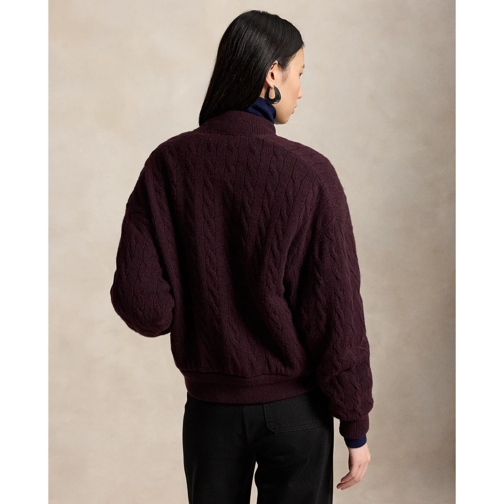 Γυναικείο Πλεκτό Μπόμπερ Polo Ralph Lauren με Σχέδιο Cable Knit