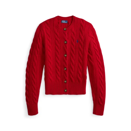 Γυναικεία Πλεκτή Ζακέτα Polo Ralph Lauren με Σχέδιο Cable Knit