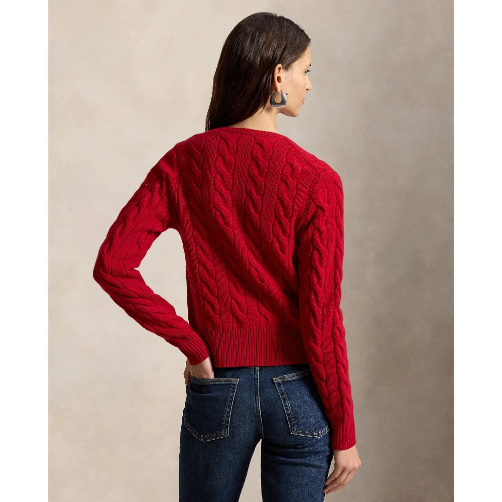 Γυναικεία Πλεκτή Ζακέτα Polo Ralph Lauren με Σχέδιο Cable Knit