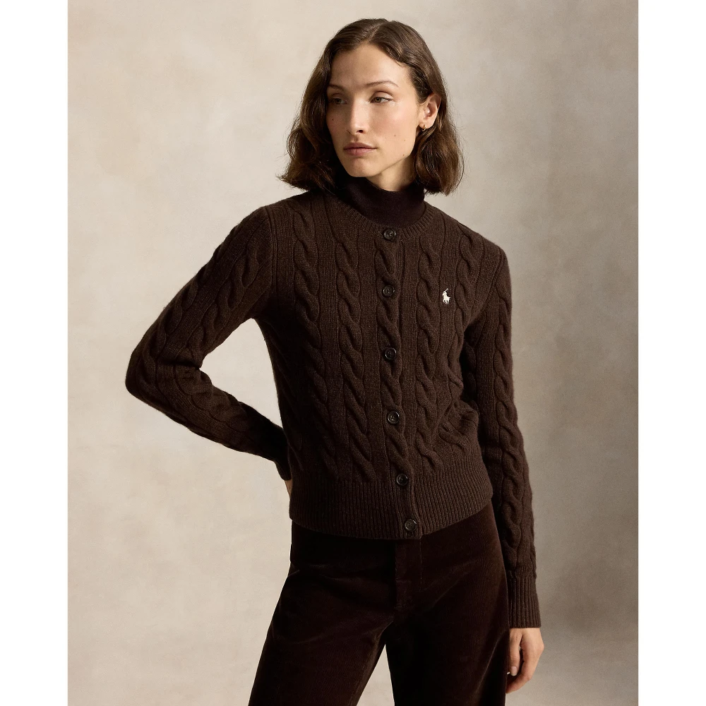 Γυναικεία Πλεκτή Ζακέτα με Σχέδιο Cable Knit Polo Ralph Lauren