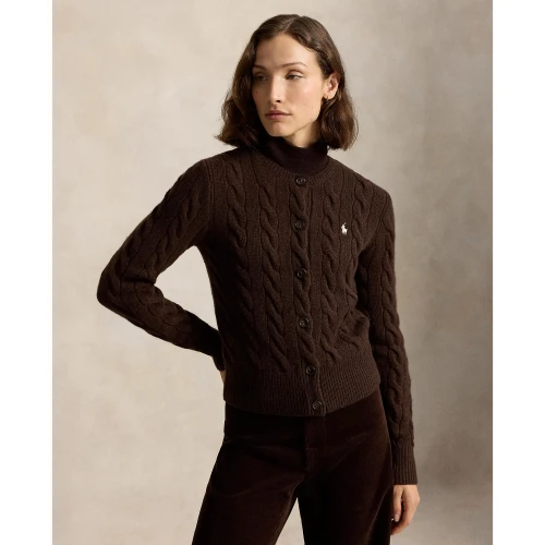Γυναικεία Πλεκτή Ζακέτα με Σχέδιο Cable Knit Polo Ralph Lauren