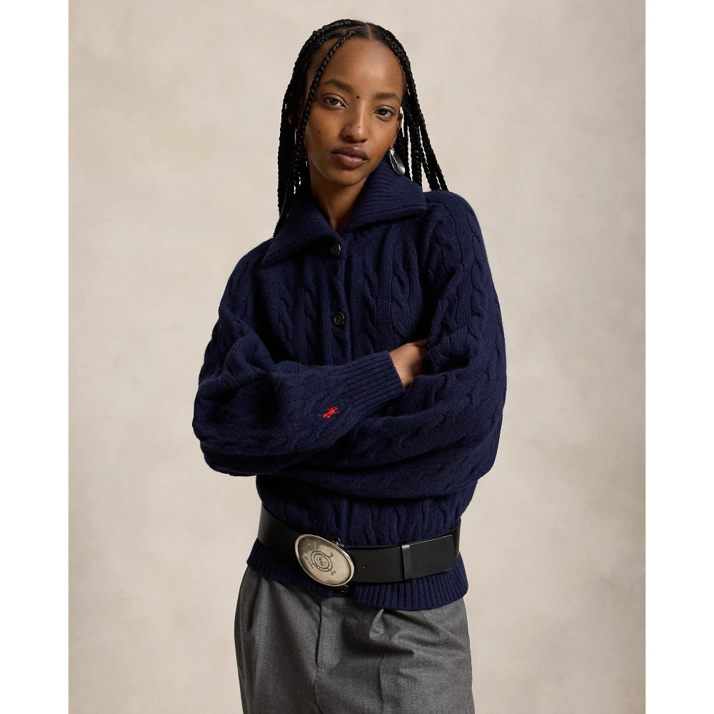 Γυναικεία Πλεκτή Ζακέτα με Σχέδιο Cable Knit Polo Ralph Lauren