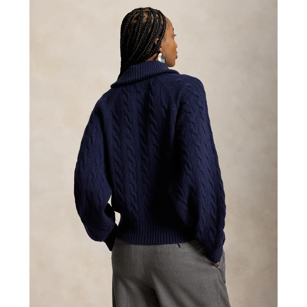 Γυναικεία Πλεκτή Ζακέτα με Σχέδιο Cable Knit Polo Ralph Lauren