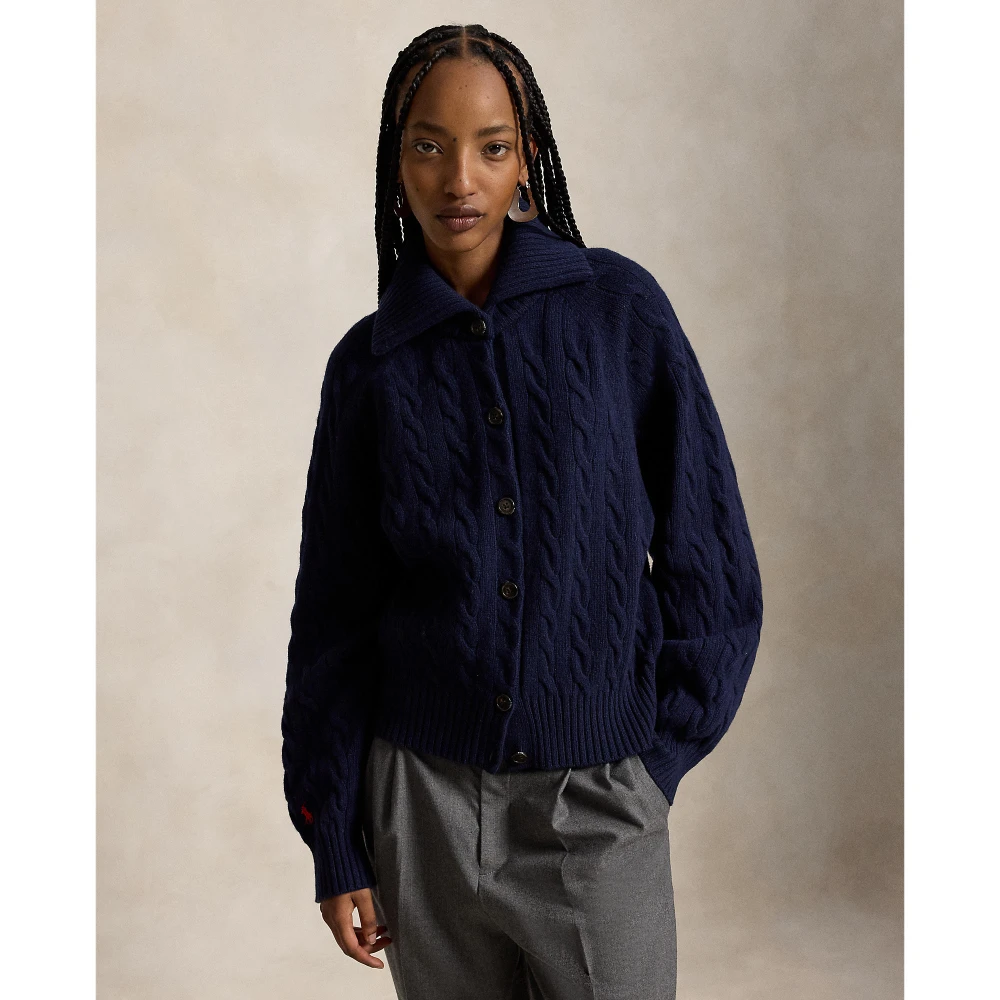 Γυναικεία Πλεκτή Ζακέτα με Σχέδιο Cable Knit Polo Ralph Lauren