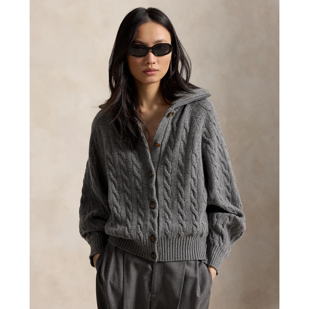 Γυναικεία Πλεκτή Ζακέτα με Σχέδιο Cable Knit Polo Ralph Lauren