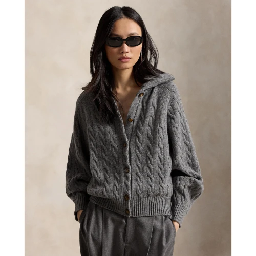 Γυναικεία Πλεκτή Ζακέτα με Σχέδιο Cable Knit Polo Ralph Lauren