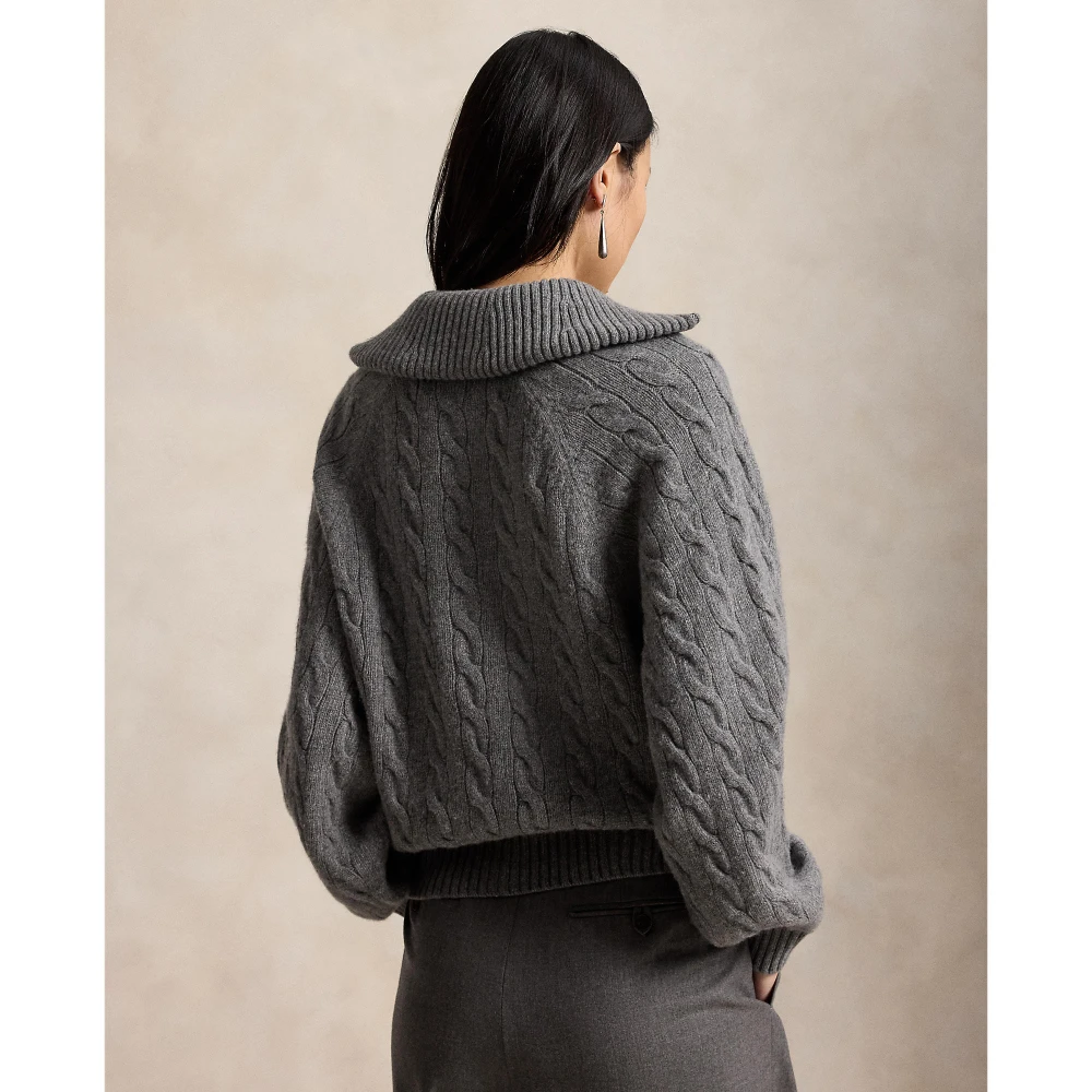 Γυναικεία Πλεκτή Ζακέτα με Σχέδιο Cable Knit Polo Ralph Lauren