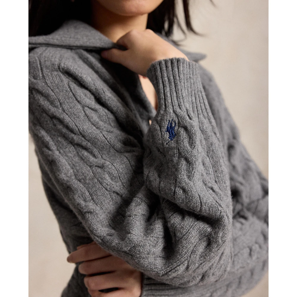 Γυναικεία Πλεκτή Ζακέτα με Σχέδιο Cable Knit Polo Ralph Lauren
