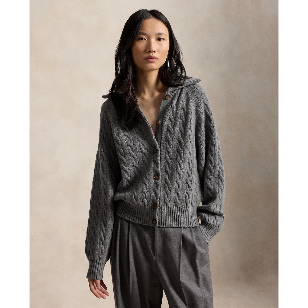 Γυναικεία Πλεκτή Ζακέτα με Σχέδιο Cable Knit Polo Ralph Lauren