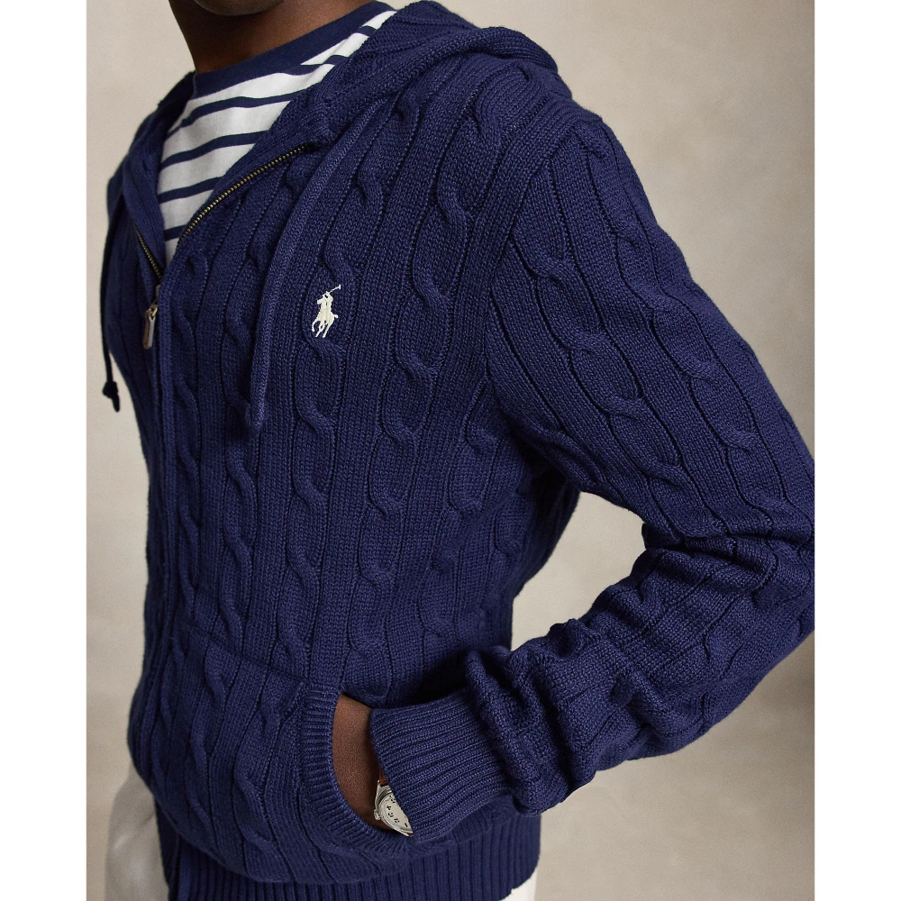 Ανδρική Πλεκτή Ζακέτα με Κουκούλα Polo Ralph Lauren