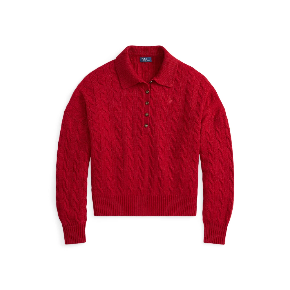 Γυναικείο Πλεκτό Πόλο Polo Ralph Lauren με Σχέδιο Cable Knit