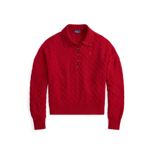 Γυναικείο Πλεκτό Πόλο Polo Ralph Lauren με Σχέδιο Cable Knit