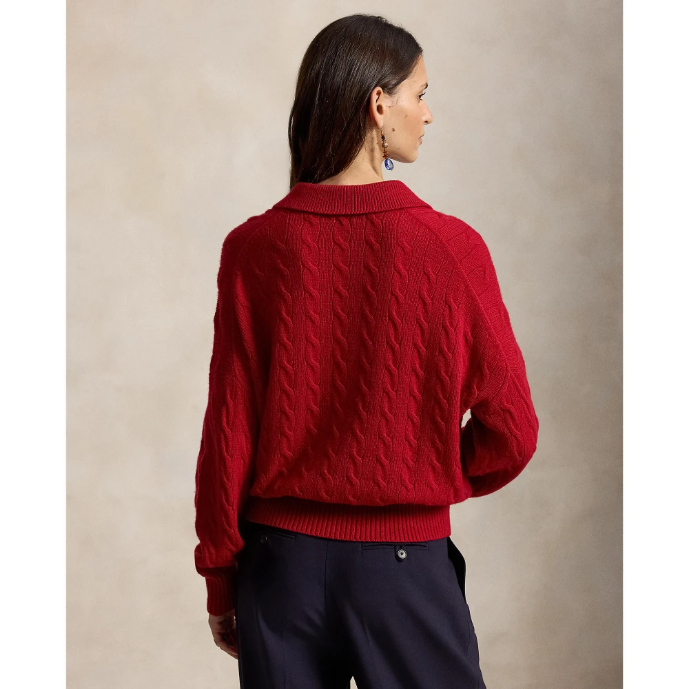 Γυναικείο Πλεκτό Πόλο Polo Ralph Lauren με Σχέδιο Cable Knit