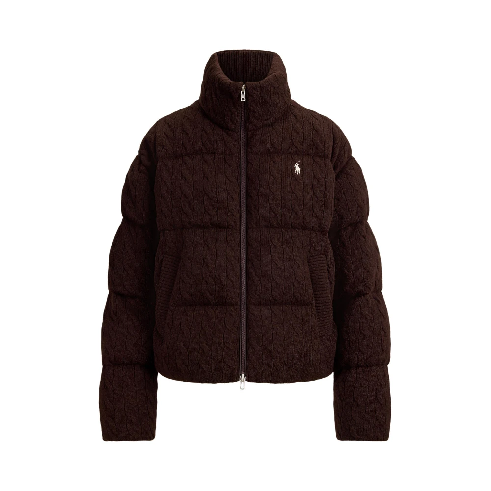 Γυναικείο Πλεκτό Μπουφάν Puffer με Σχέδιο Cable Knit Polo Ralph Lauren