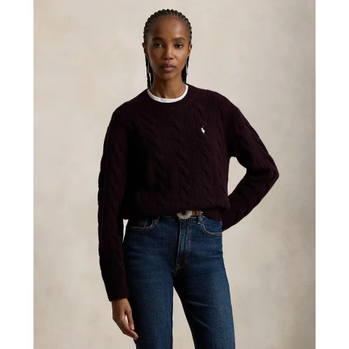 Γυναικείο Πλεκτό Πουλόβερ Polo Ralph Lauren με Σχέδιο Cable Knit